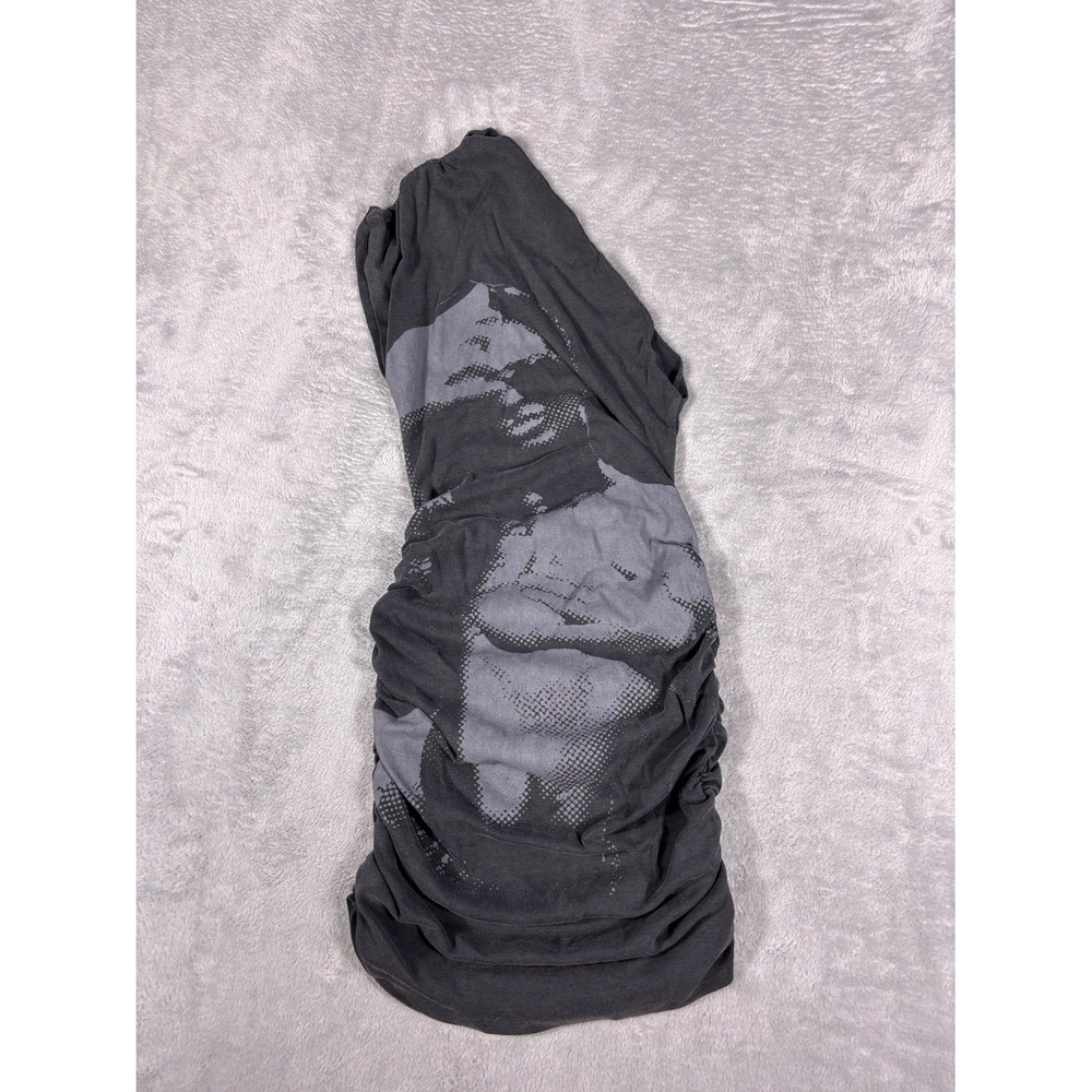 Jaded London Figure Portrait Graphic Dress Womens Size 0 Gray Sleeveless Ruched